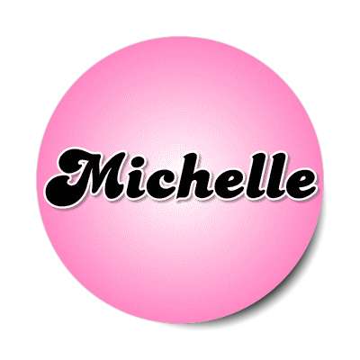 michelle female name pink sticker