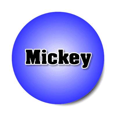 mickey male name blue sticker