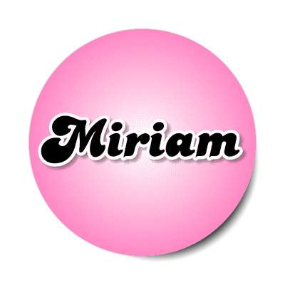 miriam female name pink sticker