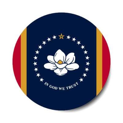mississippi state flag usa stickers, magnet