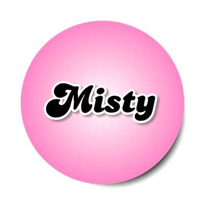 misty female name pink sticker