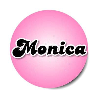 monica female name pink sticker
