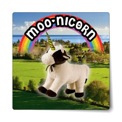 moonicorn wordplay cute sticker