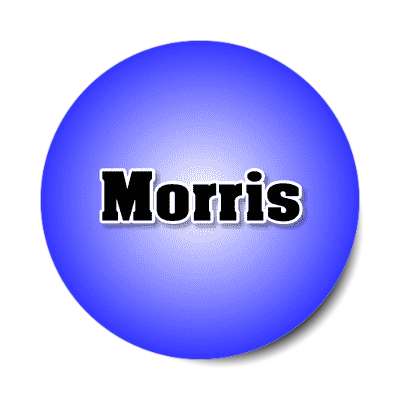 morris male name blue sticker