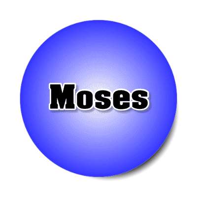 moses male name blue sticker