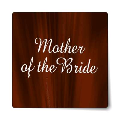 mother of the bride dark red curtains sticker