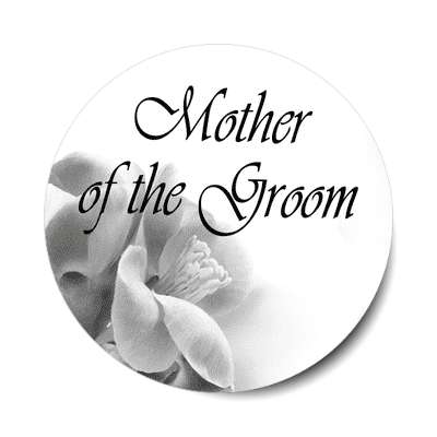 mother of the groom quarter flowers grey fade stylized sticker
