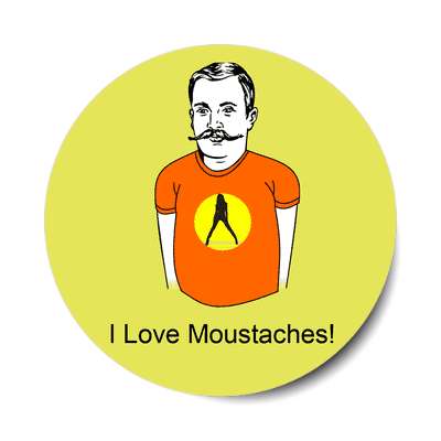 moustache man sticker