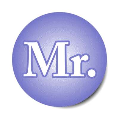 mr mister blue sticker