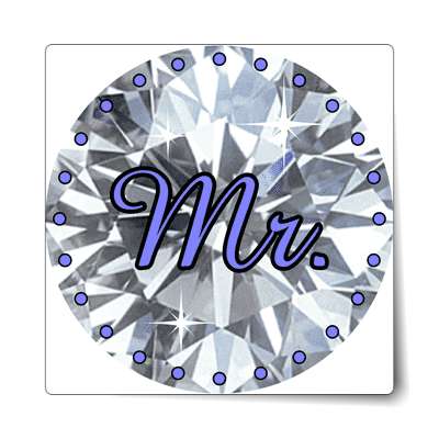 mr mister diamond cursive sticker
