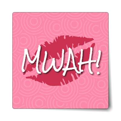 mwah lips lipstick pink sticker