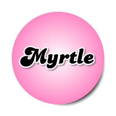 myrtle female name pink sticker