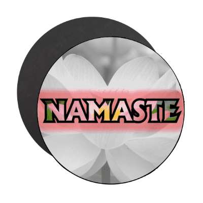namaste grey pink blossom magnet