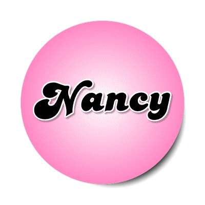 nancy female name pink sticker