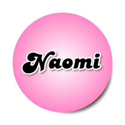 naomi female name pink sticker