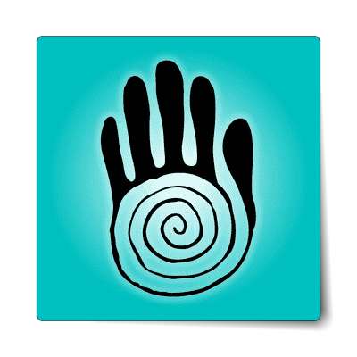 native american spiral hand sticker