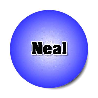 neal male name blue sticker