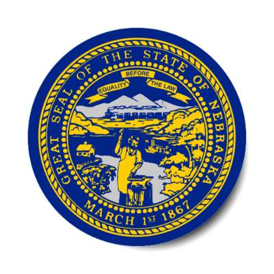 nebraska state flag usa stickers, magnet