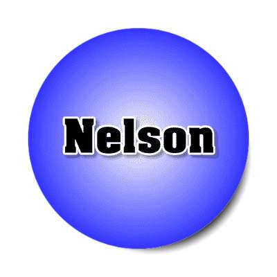 nelson male name blue sticker