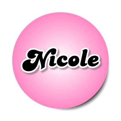 nicole female name pink sticker