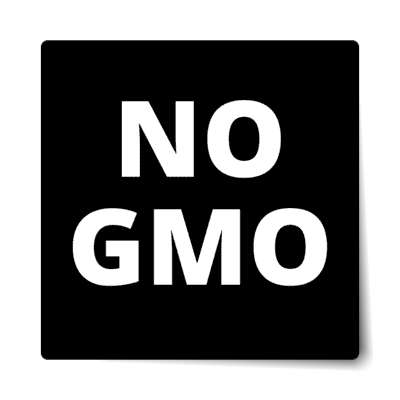 no gmo black sticker