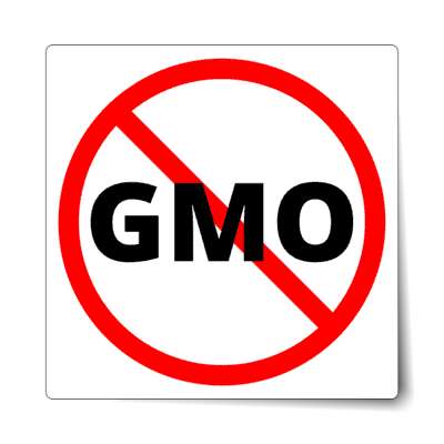 no gmo red slash sticker