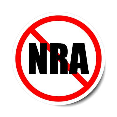 no nra red circle with slash stickers, magnet