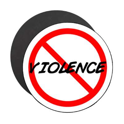 no violence slash red magnet