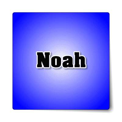 noah male name blue sticker