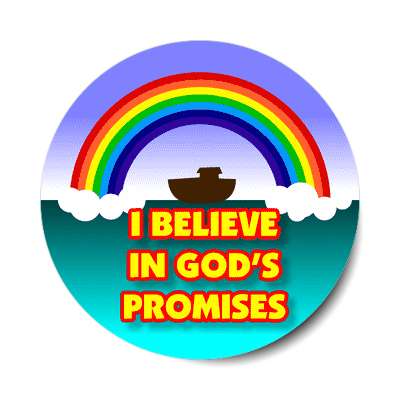 noahs ark flood i believe in gods promises sticker