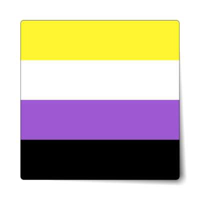 nonbinary pride flag sticker