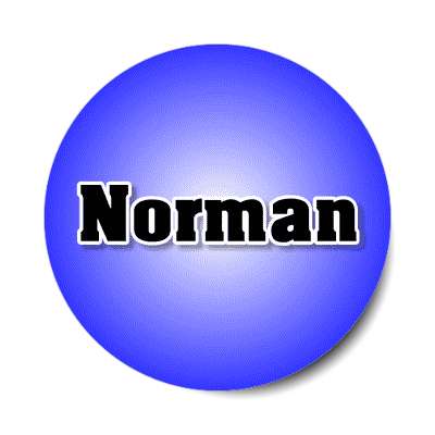 norman male name blue sticker