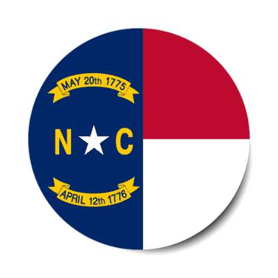 north carolina state flag usa stickers, magnet