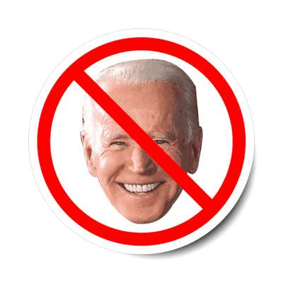not my president biden red slash stickers, magnet