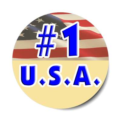 number one usa sticker