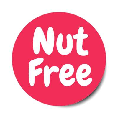 nut free warning allergy stickers, magnet