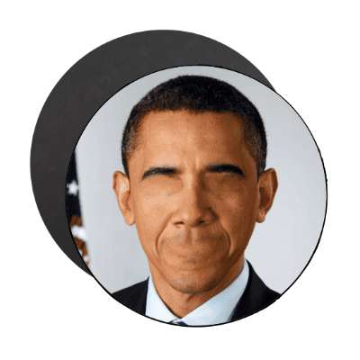 obama no eyes no mouth magnet
