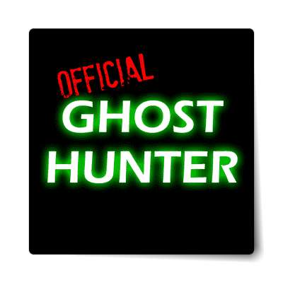 official ghost hunter sticker