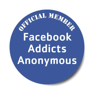 official member facebook addicts anonymous sticker