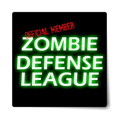official zombie defense league sticker