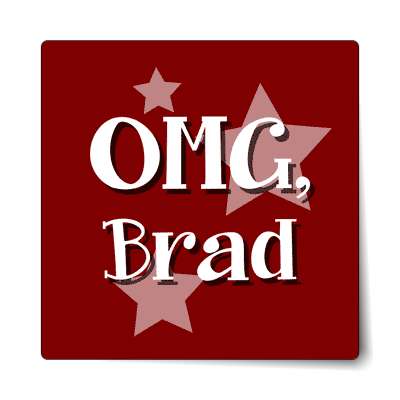 omg brad sticker