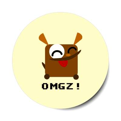 omgz cute dog cartoon animal sticker