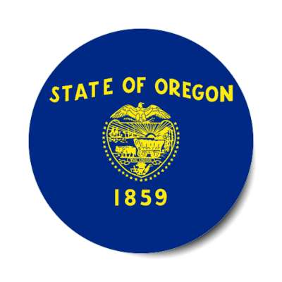oregon state flag usa stickers, magnet