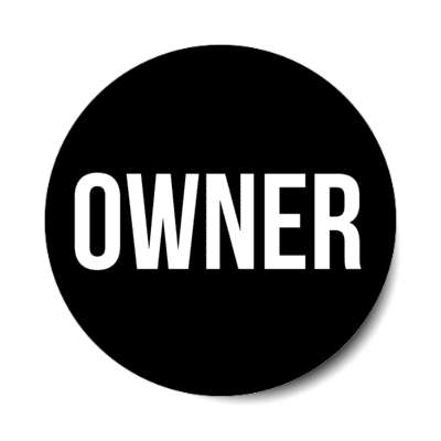 owner black stickers, magnet