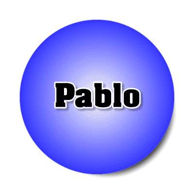 pablo male name blue sticker