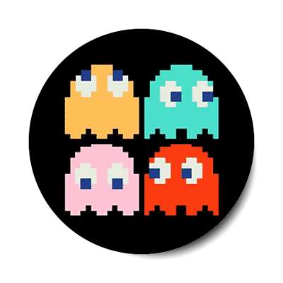 pac man ghosts sticker