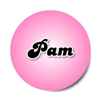 pam female name pink sticker