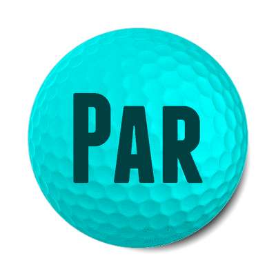 par golfball aqua sticker