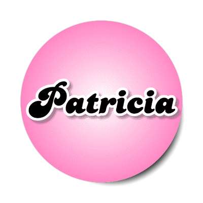 patricia female name pink sticker