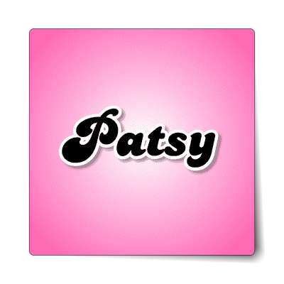 patsy female name pink sticker